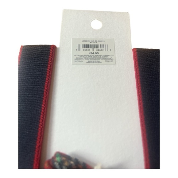 Gymboree Suspender Set Navy and Red Plaid 12-24 Month - Picture 3 of 4